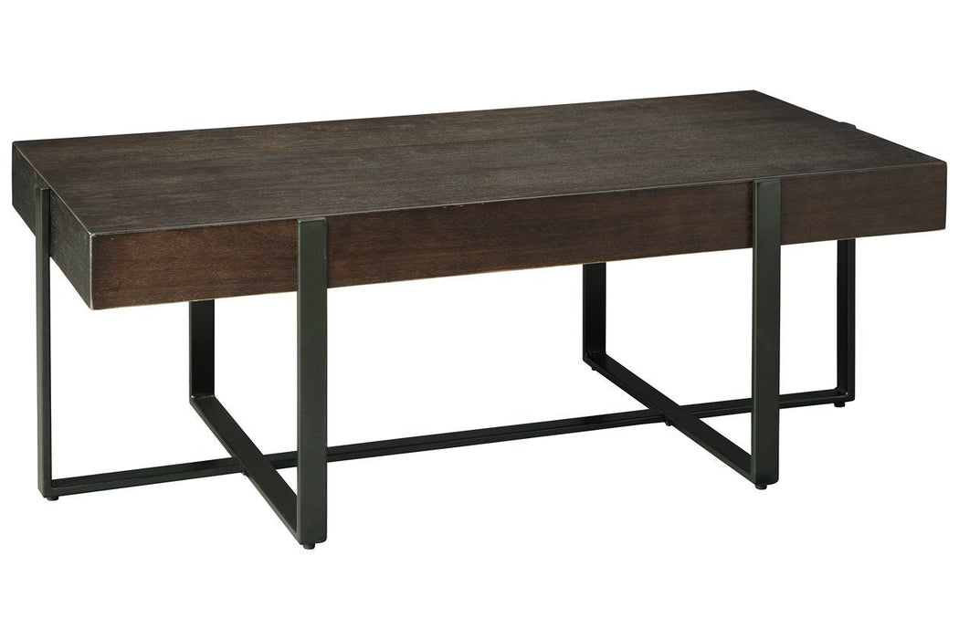 Drewing Dark Brown Coffee Table - T321-1 - Gate Furniture