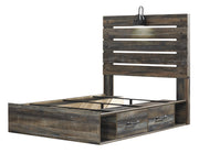 Drystan Brown Full Side Storage Platform Bed - Gate FurnitureFull Bed