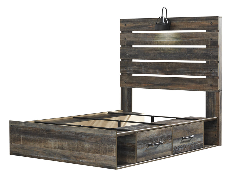 Drystan Brown Full Side Storage Platform Bed - Gate FurnitureFull Bed