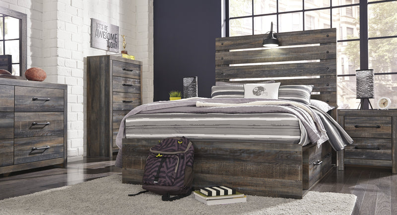 Drystan Brown Full Side Storage Platform Bed - Gate FurnitureFull Bed