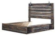 Drystan Brown King Side Storage Platform Bed - Gate FurnitureKing Bed