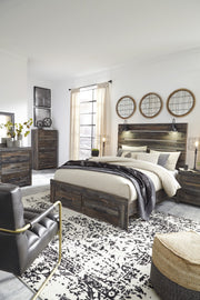 Drystan Brown Queen Footboard Storage Bed - Gate FurnitureQueen Bed