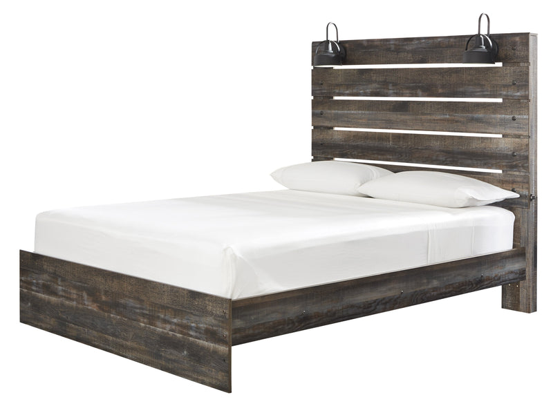 Drystan Brown Queen Panel Bed - Gate FurnitureQueen Bed