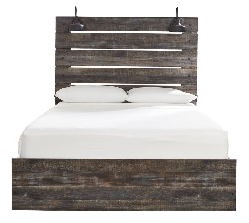 Drystan Brown Queen Panel Bed - Gate FurnitureQueen Bed
