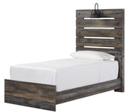 Drystan Brown Twin Panel Bed - Gate FurnitureTwin Bed