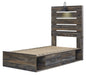 Drystan Brown Twin Side Storage Platform Bed - Gate Furniture