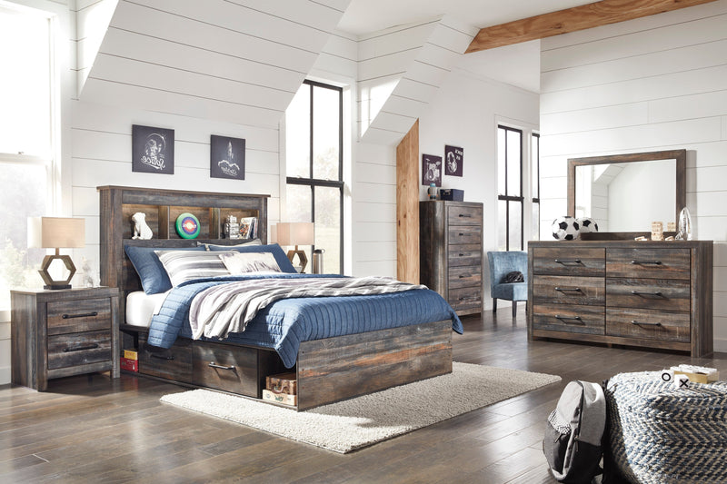 Drystan Multi Bookcase Side Storage Platform Youth Bedroom Set - Gate FurnitureYouth Bedroom Set