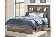 Drystan Multi Full Bookcase Bed with 2 Storage Drawers - Gate FurnitureFull Bed