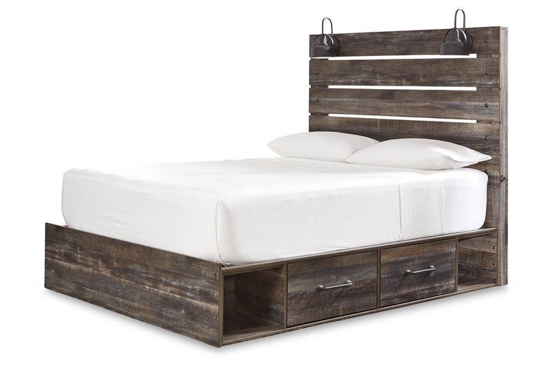 Drystan Multi Queen Panel Bed with 2 Storage Drawers - Gate FurnitureQueen Bed