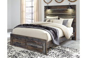 Drystan Multi Queen Panel Bed with 2 Storage Drawers - Gate FurnitureQueen Bed