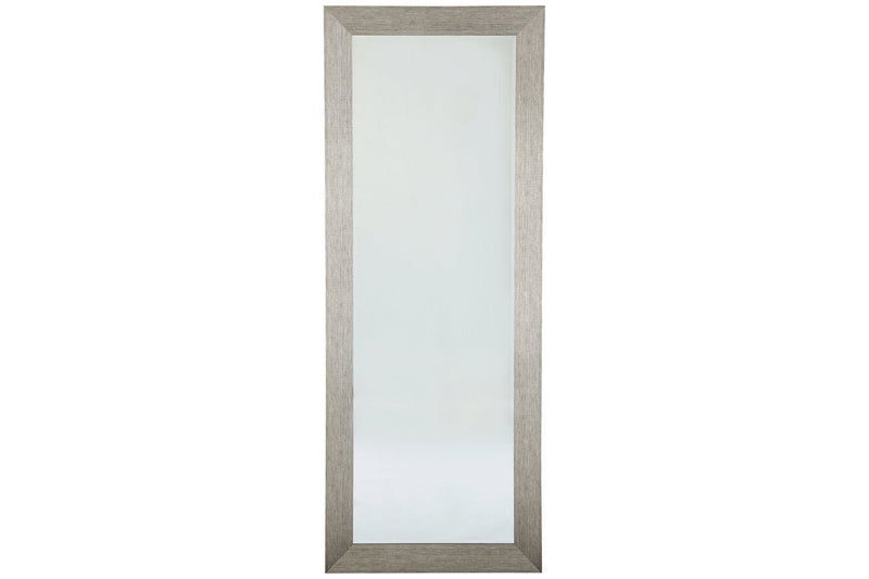 Duka Silver Finish Floor Mirror - Gate FurnitureMirror