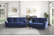Dunleith Blue Velvet Living Room Set - Gate FurnitureLiving Room Set