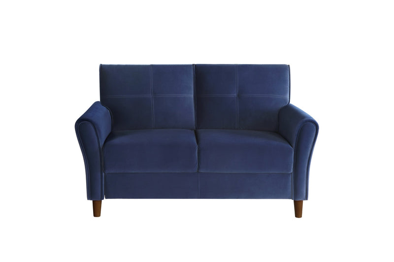 Dunleith Blue Velvet Living Room Set - Gate FurnitureLiving Room Set