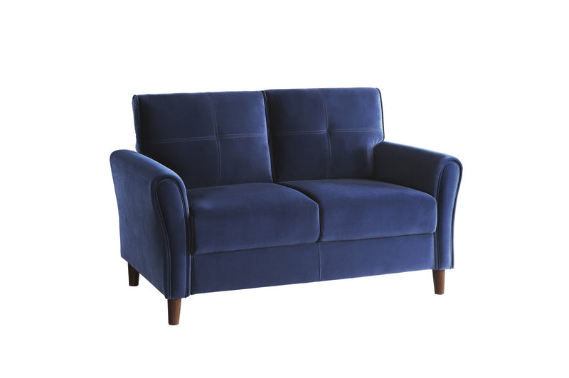 Dunleith Blue Velvet Living Room Set - Gate FurnitureLiving Room Set