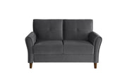 Dunleith Charcoal Gray Velvet Living Room Set - Gate FurnitureLiving Room Set