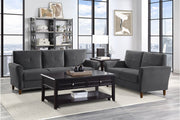 Dunleith Charcoal Gray Velvet Living Room Set - Gate FurnitureLiving Room Set