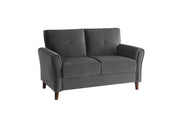 Dunleith Charcoal Gray Velvet Living Room Set - Gate FurnitureLiving Room Set