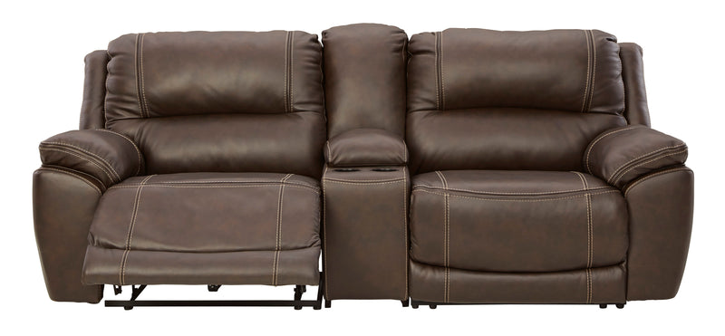 Dunleith Chocolate Power Recliner Loveseat - Gate FurnitureReclining Loveseat
