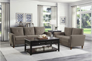 Dunleith Light Brown Velvet Living Room Set - Gate FurnitureLiving Room Set