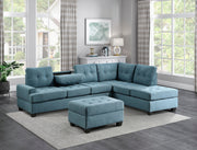 Dunstan Blue Reversible Sectional - Gate FurnitureSectional