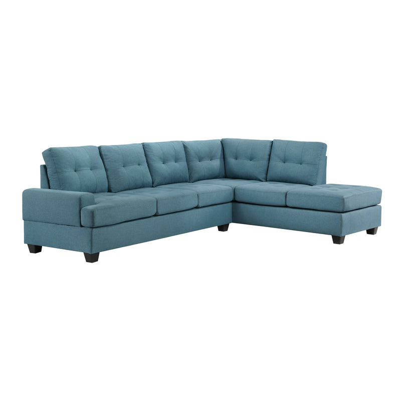 Dunstan Blue Reversible Sectional - Gate FurnitureSectional