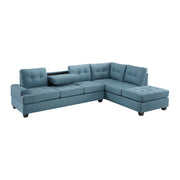 Dunstan Blue Reversible Sectional - Gate FurnitureSectional