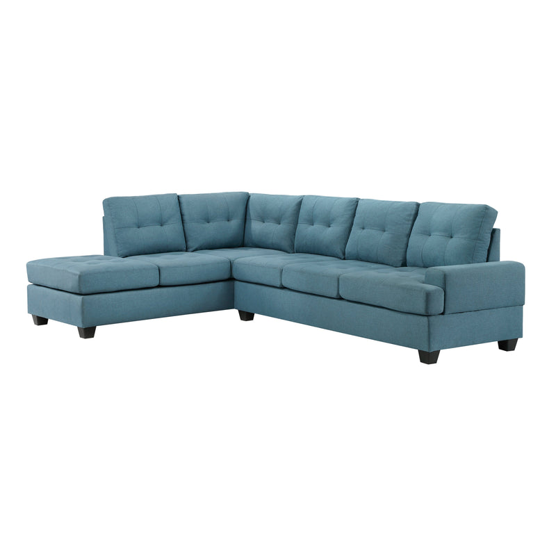 Dunstan Blue Reversible Sectional - Gate FurnitureSectional