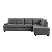 Dunstan Dark Gray Reversible Sectional - Gate FurnitureSectional
