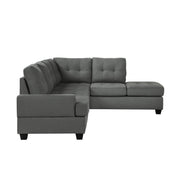 Dunstan Dark Gray Reversible Sectional - Gate FurnitureSectional