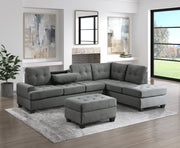 Dunstan Dark Gray Reversible Sectional - Gate FurnitureSectional
