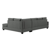 Dunstan Dark Gray Reversible Sectional - Gate FurnitureSectional