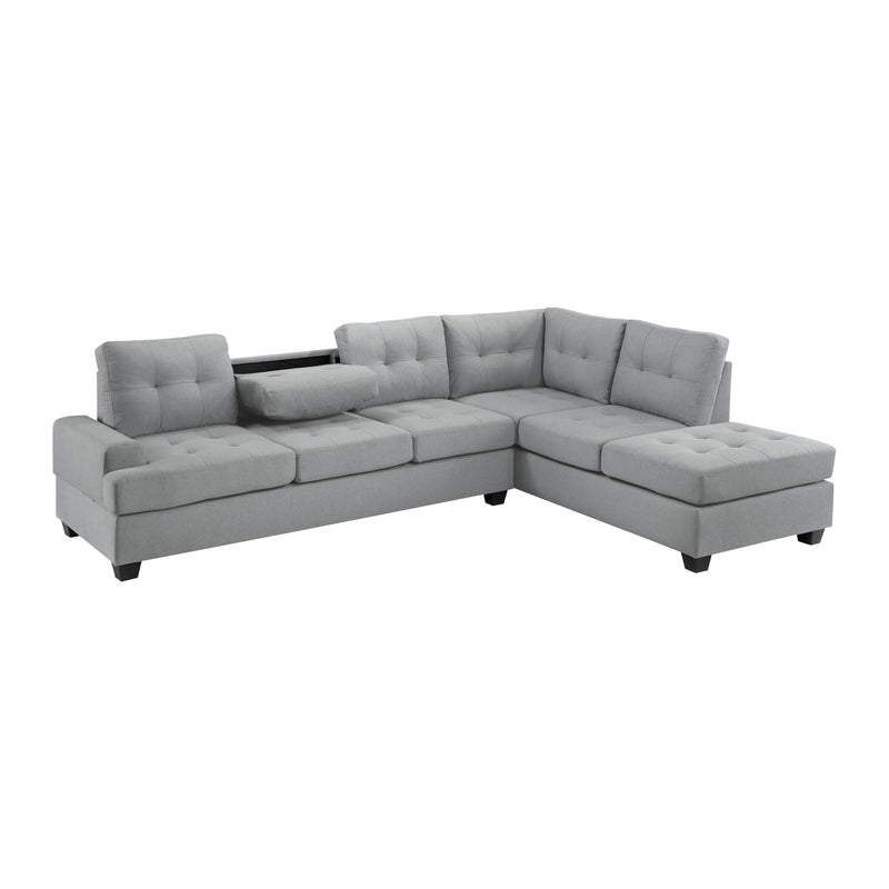 Dunstan Gray Reversible Sectional - Gate FurnitureSectional