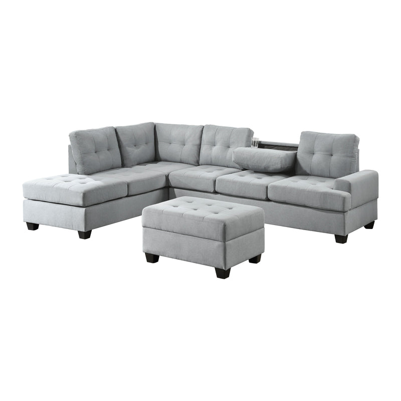 Dunstan Gray Reversible Sectional - Gate FurnitureSectional