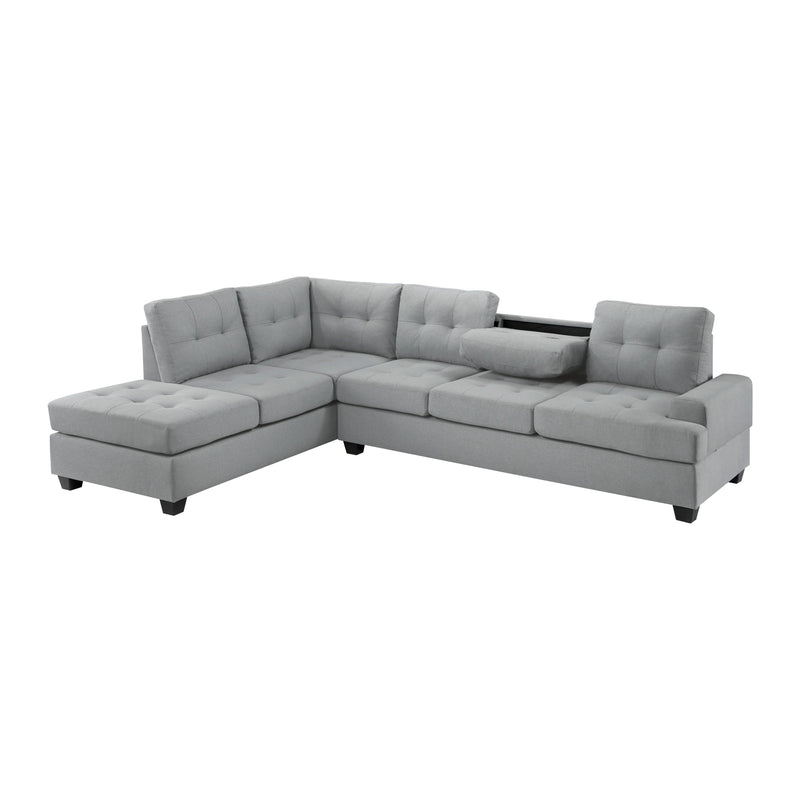 Dunstan Gray Reversible Sectional - Gate FurnitureSectional
