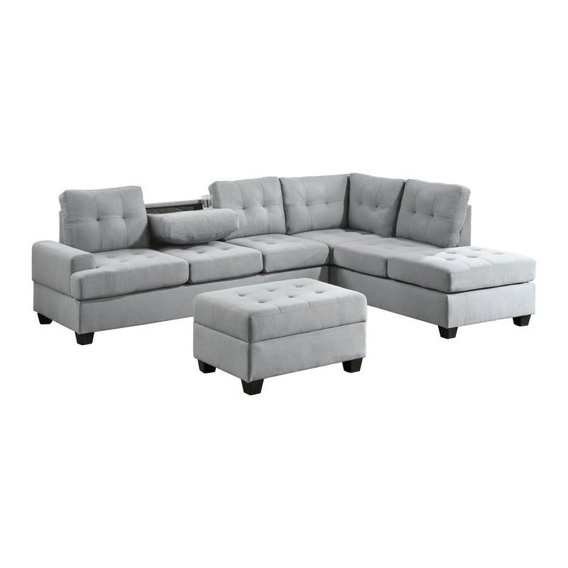 Dunstan Gray Reversible Sectional - Gate FurnitureSectional