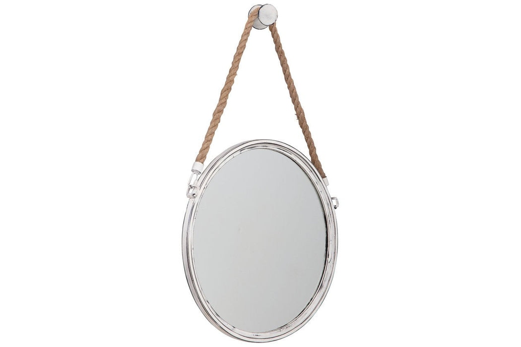Dusan Antique White Accent Mirror - A8010229 - Gate Furniture