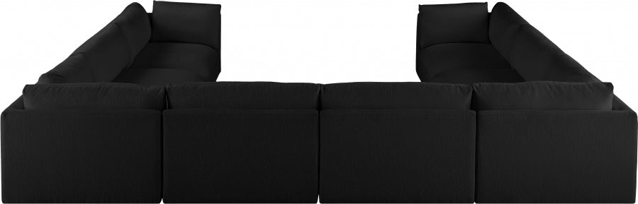 Ease Fabric Modular Sectional Black - 696Black-Sec8A
