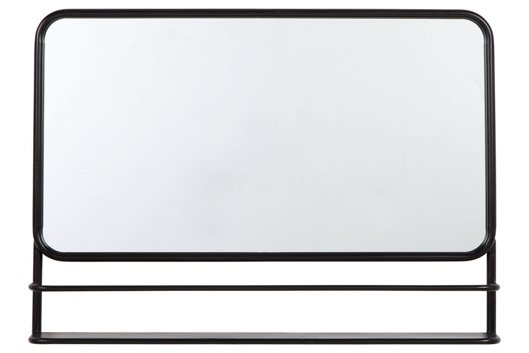 Ebba Black Accent Mirror - A8010233 - Gate Furniture