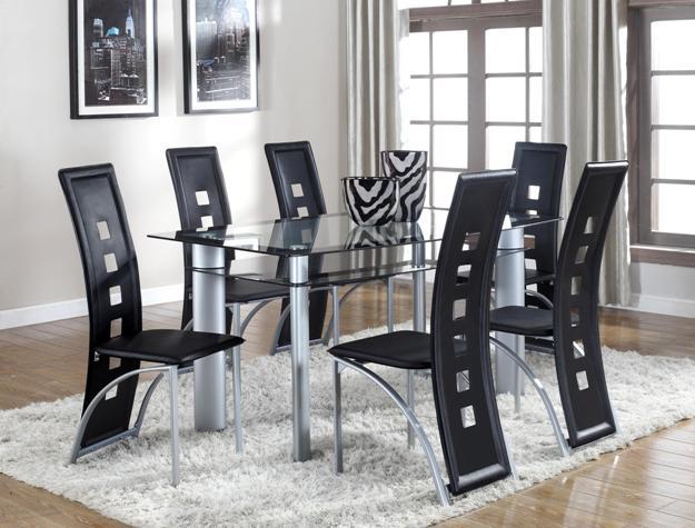 Echo Black-Gray Glass Dining Table - Gate Furniture