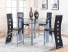 Echo Black/Gray Glass-Top Counter Height Table - Gate Furniture