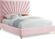 Eclipse Velvet King Bed Pink - Gate FurnitureKing Bed