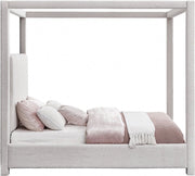 Eden Boucle Fabric King Bed (3 Boxes) Cream - Gate FurnitureKing Bed