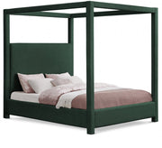 Eden Boucle Fabric King Bed (3 Boxes) Green - Gate FurnitureKing Bed