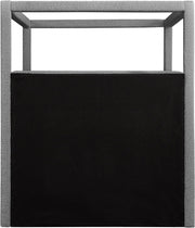 Eden Boucle Fabric King Bed (3 Boxes) Grey - Gate FurnitureKing Bed