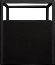 Eden Boucle Fabric Queen Bed (3 Boxes) Black - Gate FurnitureQueen Bed