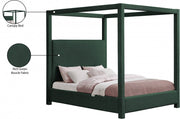 Eden Boucle Fabric Queen Bed (3 Boxes) Green - Gate FurnitureQueen Bed