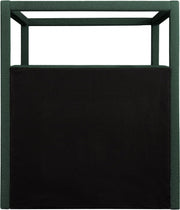 Eden Boucle Fabric Queen Bed (3 Boxes) Green - Gate FurnitureQueen Bed