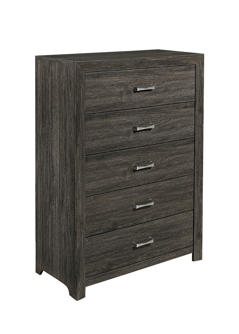 Edina Dark Gray Panel Bedroom Set - Gate FurnitureBedroom Set