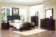 Edina Espresso Upholstered Panel Bedroom Set - Gate FurnitureBedroom Set