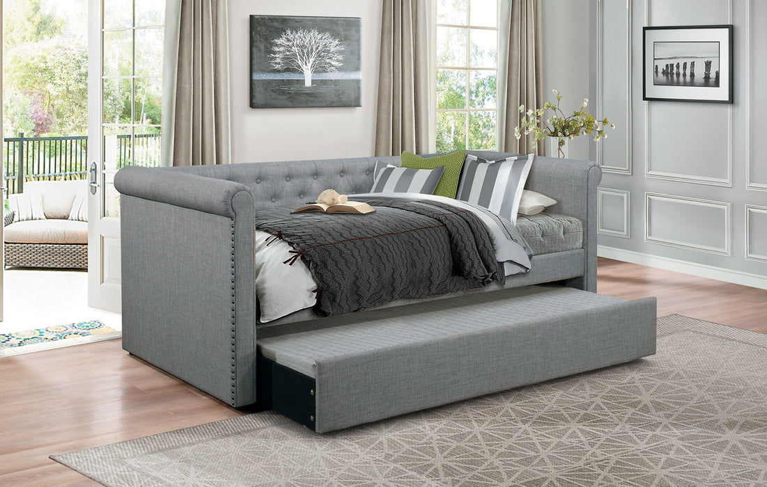Edmund Gray Twin Daybed with Trundle - 4970 - Gate Furniture